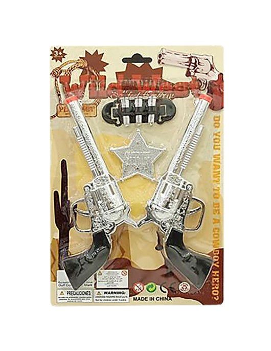 Όπλα Καουμπόη σετ=4τεμ 29x19cm Carnavalista 23757