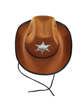 Καπέλο Σερίφη Καφέ 38x30x13cm Carnavalista 23787