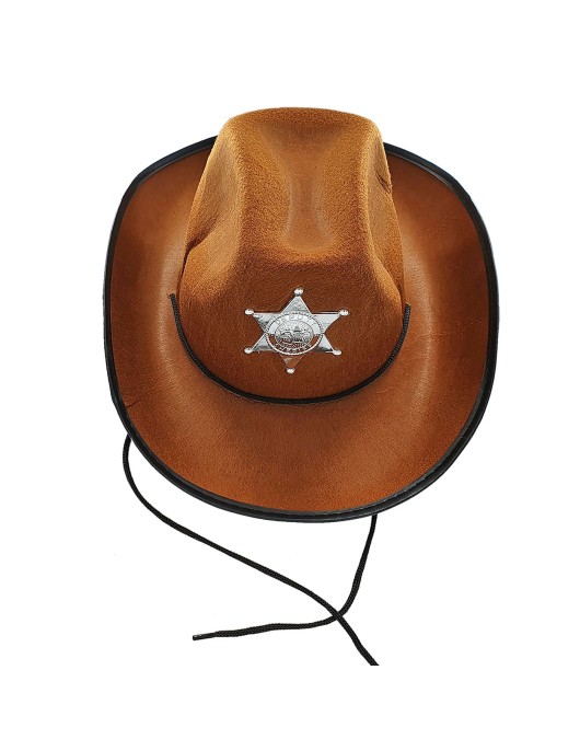 Καπέλο Σερίφη Καφέ 38x30x13cm Carnavalista 23787