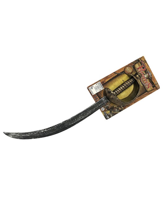 Σπαθί Πειρατή με Χαρτόνι Χρυσή Λαβή 54x10cm Carnavalista 23850