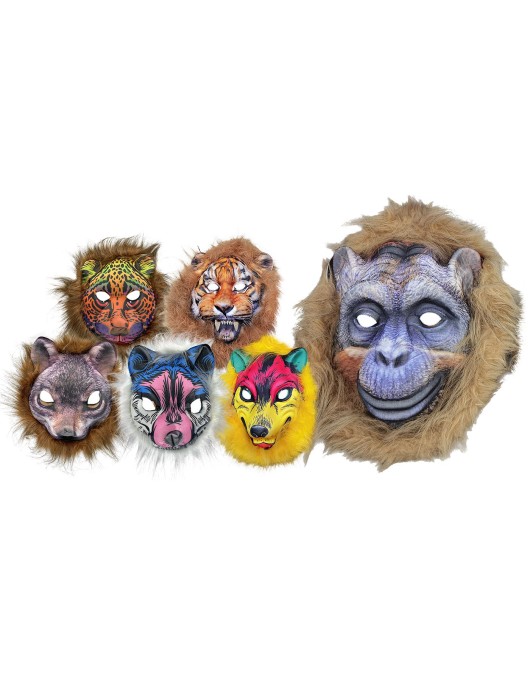 Μάσκα Άγρια ζώα με Μαλλιά-Λάστιχο Carnavalista 23979