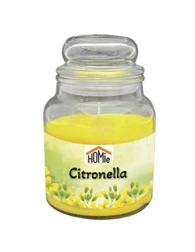Κερί Σιτρονέλα σε Βάζο με Καπάκι Μεγάλο 50h 311gr net 14,5x11cm Homie 57469