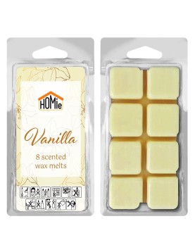 Αρωματικό wax Melt Βανίλια σετ=8 Κύβοι 80gr Homie 57482
