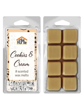 Αρωματικό wax Melt Cookies &amp; Cream σετ=8 Κύβοι 80gr Homie 57483