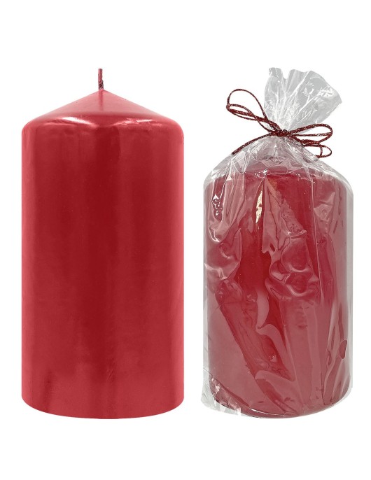 Κερί Κολώνα Κόκκινο Μεταλιζέ 7x10cm 10x7cm Homie 57493
