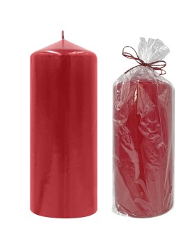 Κερί Κολώνα Κόκκινο Μεταλιζέ 7x15cm 15x7cm Homie 57495