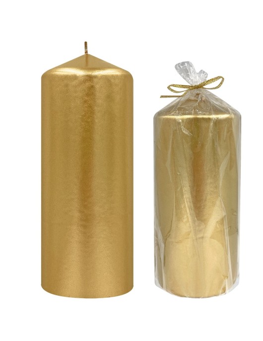 Κερί Κολώνα Χρυσό 7x15cm 15x7cm Homie 57496