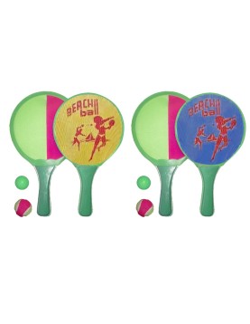 Ρακέτες 2 Όψεων σετ=2 + 2μπαλακια 33x19x0,9cm SummerTiempo 62255