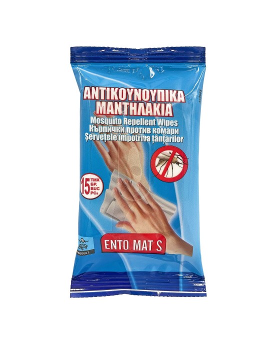 Αντικουνουπικά Μαντηλάκια σετ=15τεμ Ento Mats ΕΙΔ0000085