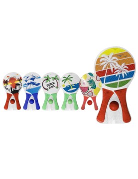 Ρακέτες Παιδικές Μεγάλες Σετ=2+1 Μπαλάκι 38x24x0,6cm SummerTiempo 62680