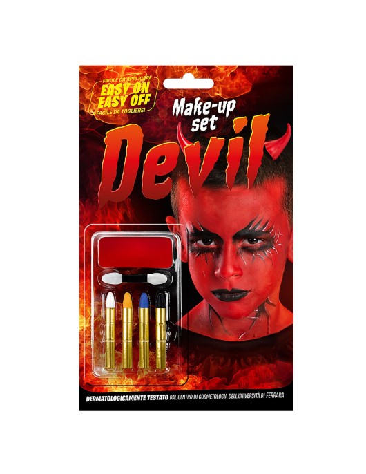 Σετ Βαφής Devil με Μακιγιάζ & 4 Μολύβια C.T. 9434
