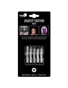 Σετ 5 Μολύβια Βαφής Προσώπου Horror 7,7gr Christakopoulos 4345-2
