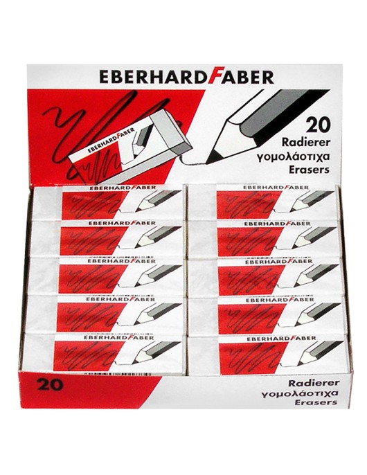 Γόμα Faber Λευκή πακ=20τεμ Faber 5280-Β