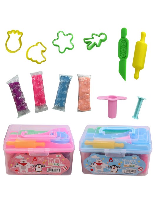 Ζυμαράκια 24 Χρώματα σε Κουτί με Εργαλεία 360gr net JustNote 703031