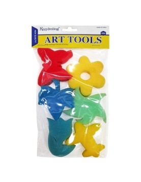 Σφουγγάρια Ζωγραφικής για Στάμπες σετ=6 τεμ ~7cm JustNote 703205