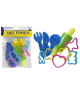 Καλούπια-Εργαλεία Πλαστελίνης-Πηλού σετ=10 τεμ 12cm JustNote 703208