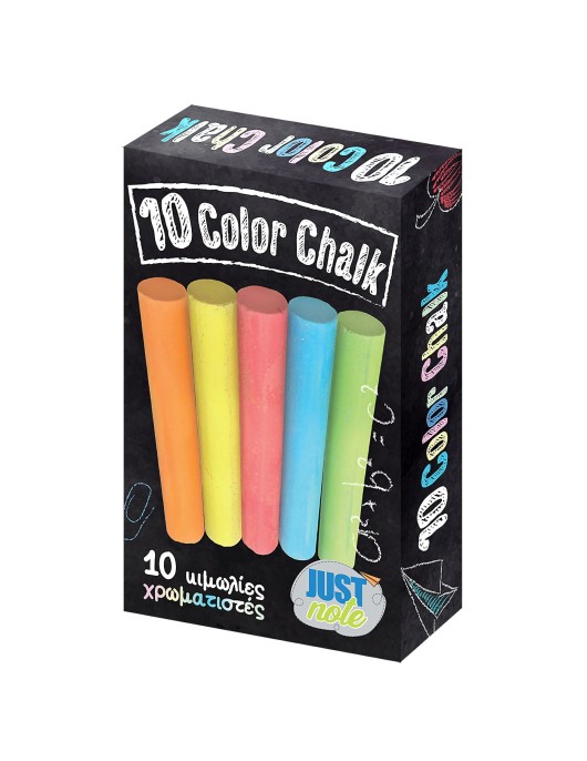 Κιμωλία Χρωματιστή πακ=10 τεμ JustNote 703239