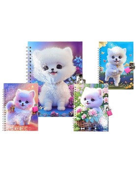 Σημειωματάριο με Λουκέτο Σκυλάκι 13x18cm JustNote 703385