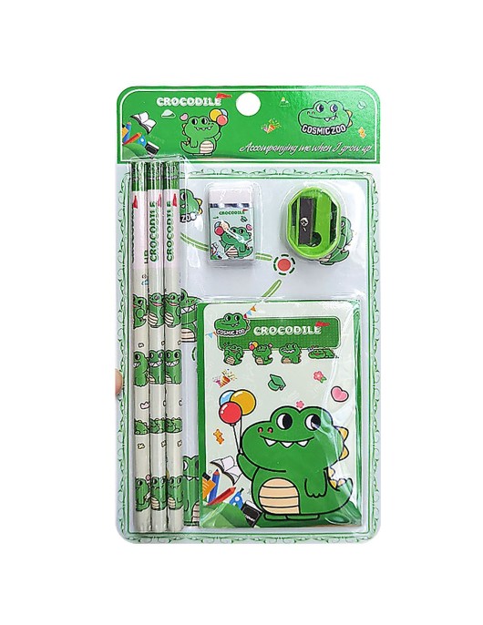 Σχολικό σετ=6τεμ Κροκόδειλος 23x12cm JustNote 703445