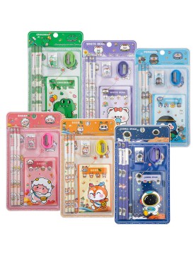 Σχολικό σετ=6τεμ Μόνο Μπλε Αστροναύτης 23χ12cm JustNote 703448