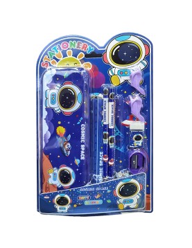 Σχολικό σετ=8τεμ Αστροναύτης με Μεταλλική Κασετίνα 27χ17cm JustNote 703449