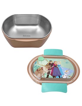 Δοχείο Φαγητού Stainless Steel &amp; Πλαστικό pp 680ml Frozen 16,5x6,5x15cm 680ml Gim 551-43267