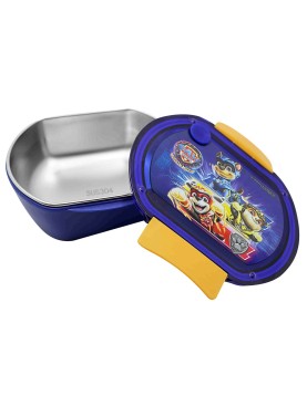 Δοχείο Φαγητού Stainless Steel &amp; Πλαστικό pp 680ml paw Patrol 16,5x6,5x15cm 680ml Gim 555-23267