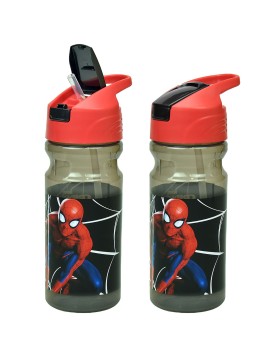 Παγούρι Πλαστικό ps 550ml Spiderman Black City 21x7cm 550ml Gim 557-12203