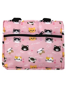 Ισοθερμικό Τσαντάκι Φαγητού Γάτες. Με 2 Θήκες 22x19x12cm JustNote 703601