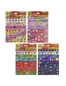 Αυτοκόλλητα σετ 300τεμ Διάφορα Σχέδια μίξ 30x19cm JustNote 26744