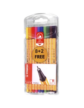 Μαρκαδοράκι Stabilo Point 0.4mm σετ=10τεμ Stabilo EA8810