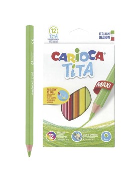 Ξυλομπογιά Carioca Jumbo σετ=12χρωματα Carioca 42789