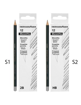 Μολύβι Πράσινο Σχεδίου 2β, hb πακ=12τεμ Faber 511332, 511330