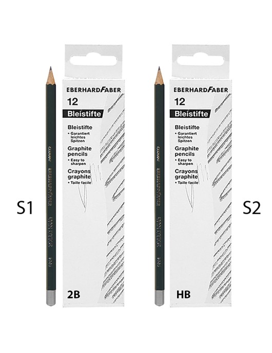Μολύβι Πράσινο Σχεδίου 2β, hb πακ=12τεμ Faber 511332, 511330
