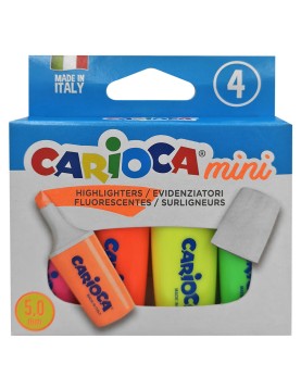 Μαρκαδόροι Υπογραμίσεως Carioca Μίνι 5,0mm σετ=4τεμ Carioca 42868