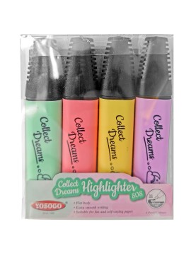 Μαρκαδόροι Υπογραμμίσεως 4 Παστέλ Χρώματα 5mm JustNote 80778