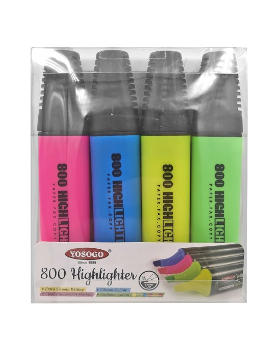 Μαρκαδόροι Υπογραμμίσεως 4 Χρώματα JustNote 80779