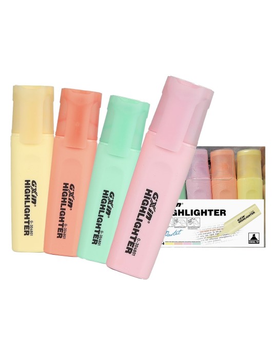 Μαρκαδόροι Υπογραμμίσεως Gxin Σετ=4 Χρώματα Παστέλ JustNote 80872