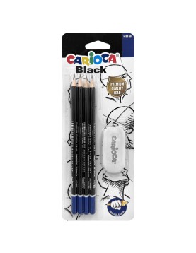 Σετ 4 Μολύβια &amp; 1 Γόμα JustNote 80898