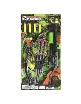 Καραμπίνα με Μπαλάκια &amp; Βελάκια + Τόξο με Βέλη + Στόχος σε Καρτέλα 29x58cm ToyMarkt 88655