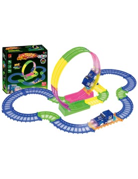 Αυτοκινητόδρομος Μπαταρίας με Λουπ, Λάμπει στο Σκοτάδι 26x25x7cm ToyMarkt 88789