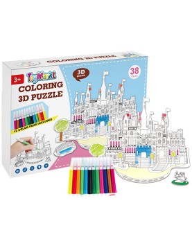 Παζλ 3d Χρωματισμού 38 τεμ Κάστρο 26x18x3cm ToyMarkt 891730