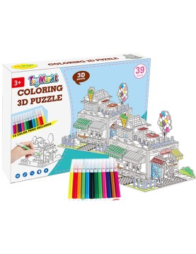 Παζλ 3d Χρωματισμού 39 τεμ Παγωτατζίδικο 26x18x3cm ToyMarkt 891731
