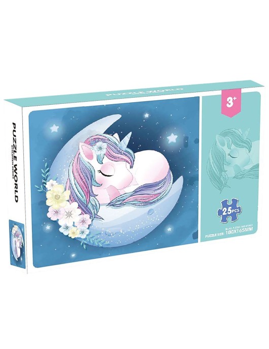 Παζλ 25 τεμ Μονόκερως Φεγγάρι 15x10x3cm ToyMarkt 891864