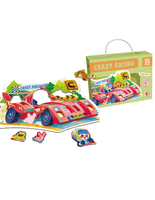 Παζλ Πατώματος 55 τεμ Φόρμουλα Crazy Racing 23x18x6cm ToyMarkt 891871