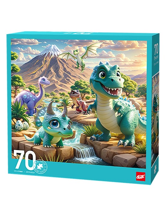 Παζλ 70 τεμ Δεινοσαυράκια 25x25x5cm ToyMarkt 891902