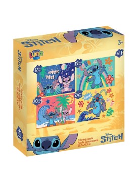 Παζλ 4 σε 1 12/15/20/24 τεμ Stitch 28x27x6cm Stitch