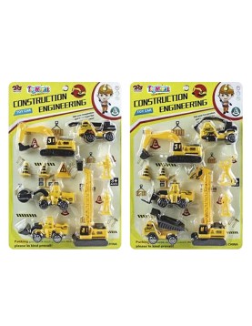 Οχήματα Pull Back Δομικά σε Καρτέλα 26x38cm ToyMarkt 901966