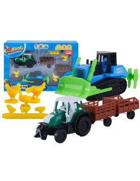 Οχήματα Pull Back Αγροτική ζωή σε Κουτί 28x20x5cm ToyMarkt 902209