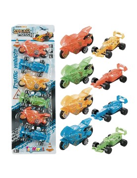 6 Οχήματα Pull Back σε Καρτέλα 12x38x3cm ToyMarkt 902274